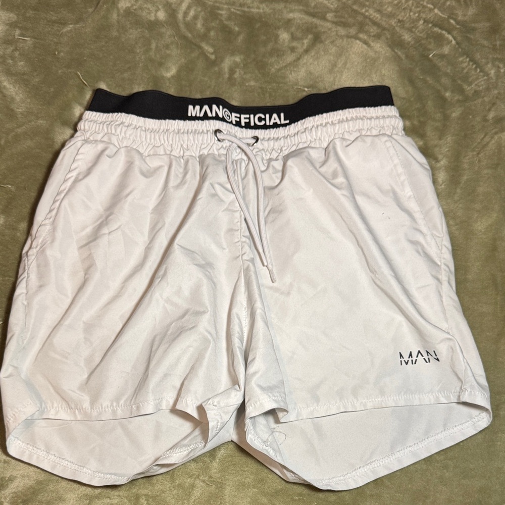 BOOHOO MAN White Swim Suits